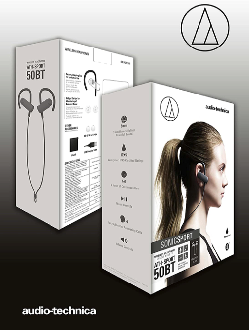 Audio-Technica ATH-SPORT 50BT - écouteurs intra-auriculaire Bluetooth Noir Audio-Technica ATH-SPORT 50BT - écouteurs intra-auriculaire Bluetooth Noir